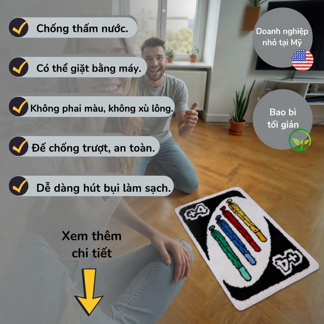 Thảm lông +4 (60cmx90cm)